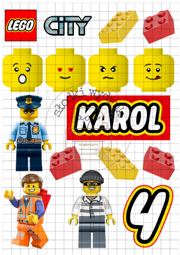 lego city wydruk cukrowy a4 do samodzielnego wycięcia